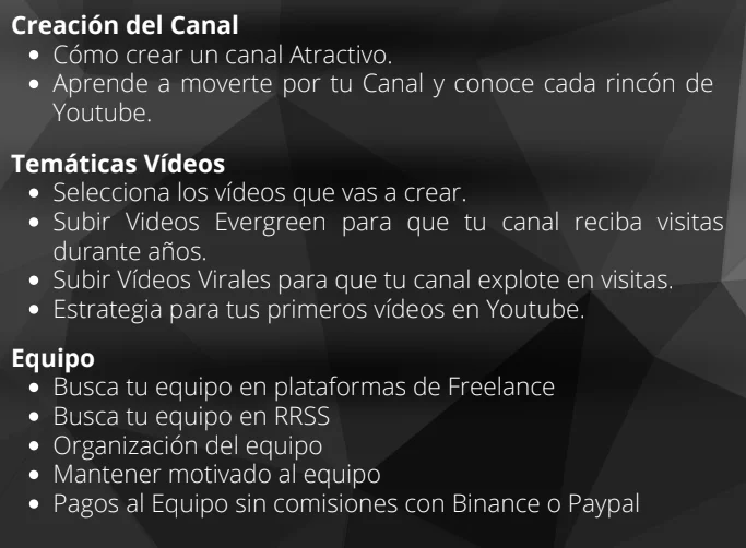 Formación de Mari Fuentes sobre automatización de YouTube y negocio online