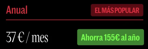 Plan anual OffLesson con acceso ilimitado por 37 € al mes, ahorro de 155 € al año